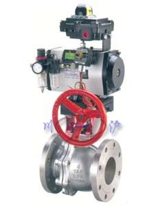 气动切断球阀(带手动机构)