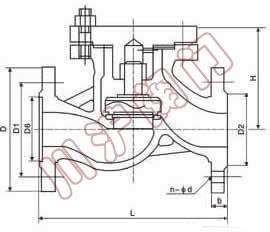 H41升降式止回阀,结构图