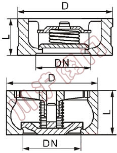 对夹升降式止回阀,结构图